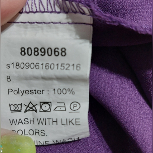 Women's T-Shirt Solid Split Sleeve Top T-Shirt for Women Purple 4XL - Picture 7 of 9